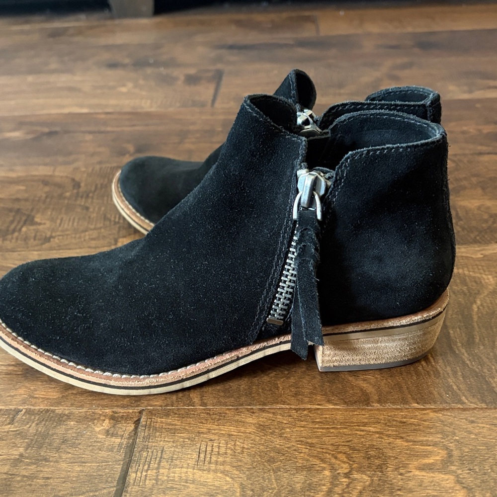 Dolce Vita Black Suede Sutton Bootie - 8 - Picture 2 of 8